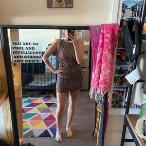 Urban outfit mini dress purple and gray